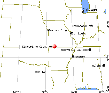 Kimberling City, Missouri map