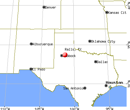 Ralls, Texas map