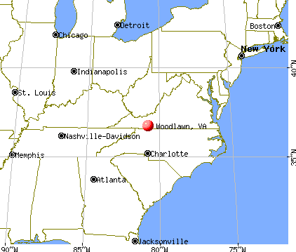 Woodlawn, Virginia map