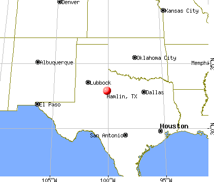 Hamlin, Texas map
