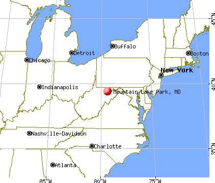 Mountain Lake Park, Maryland map