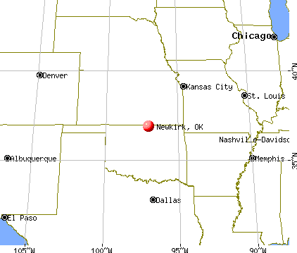 Newkirk, Oklahoma map