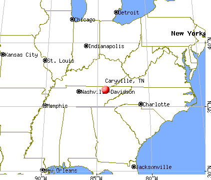 Caryville, Tennessee map