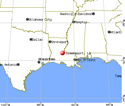 Simmesport, Louisiana map