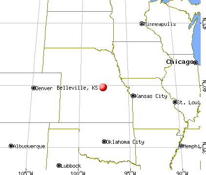 Belleville, Kansas map