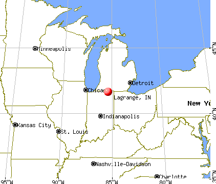 Lagrange, Indiana map