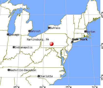Martinsburg, Pennsylvania map