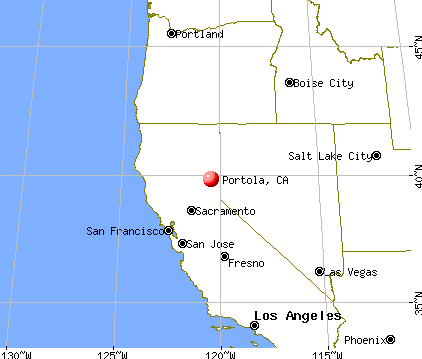 Portola, California map