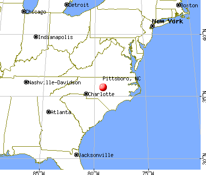 Pittsboro, North Carolina map