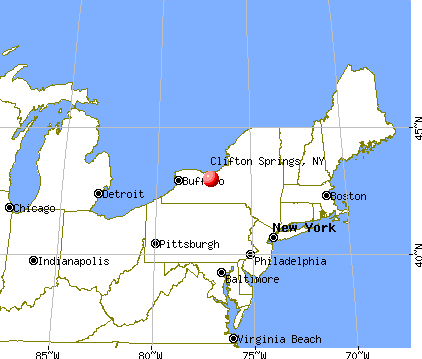 Clifton Springs, New York map