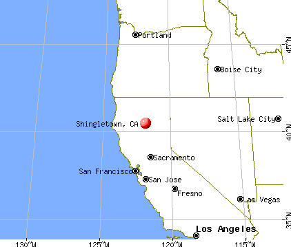 Shingletown, California map