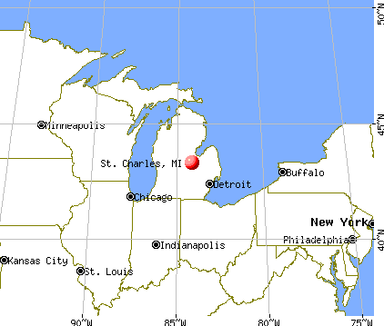 St. Charles, Michigan map
