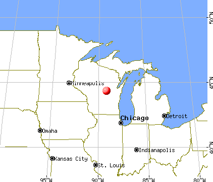 Chain O' Lakes-King, Wisconsin map