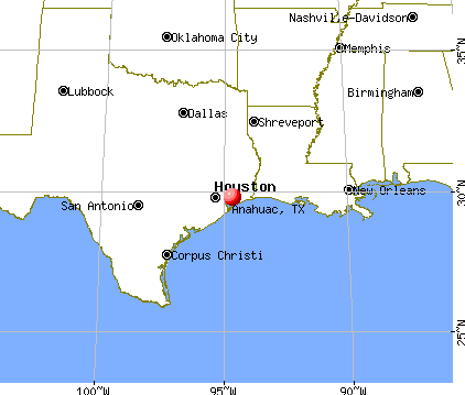 Anahuac, Texas map