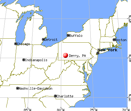 Derry, Pennsylvania map
