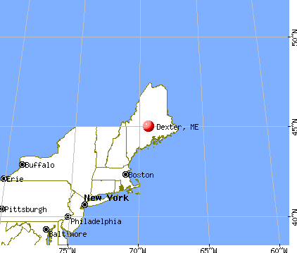 Dexter, Maine map