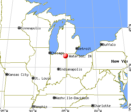 Waterloo, Indiana map