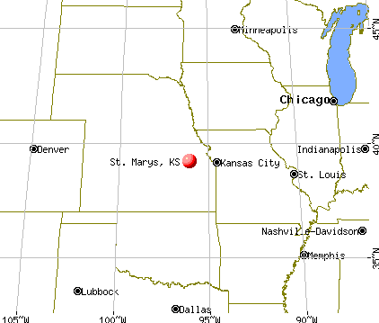 St. Marys, Kansas map