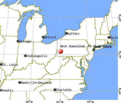 West Homestead, Pennsylvania map
