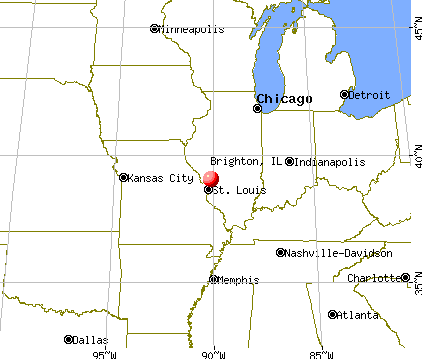 Brighton, Illinois map