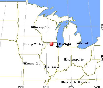 Cherry Valley, Illinois map