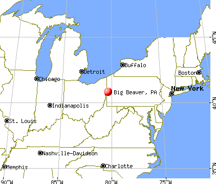 Big Beaver, Pennsylvania map