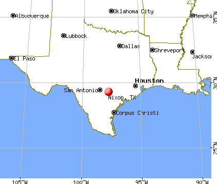 Nixon, Texas map
