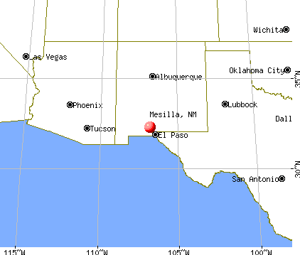 Mesilla, New Mexico map