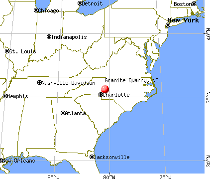 Granite Quarry, North Carolina map