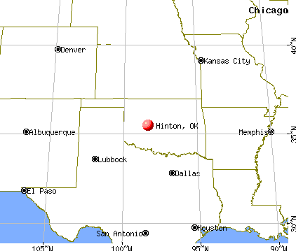 Hinton, Oklahoma map