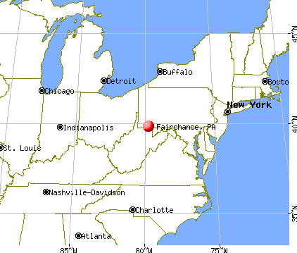 Fairchance, Pennsylvania map