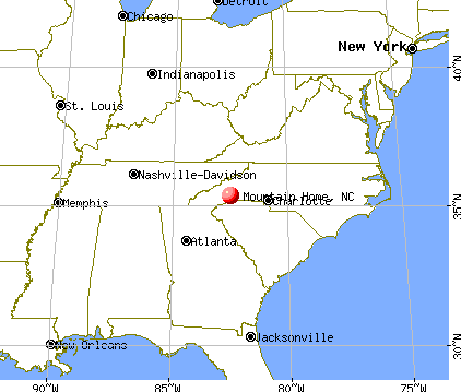 Mountain Home, North Carolina map