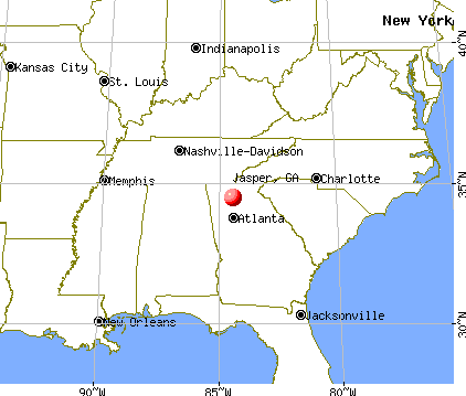 Jasper, Georgia map