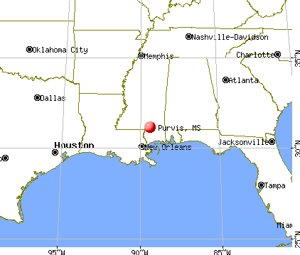 Purvis, Mississippi map