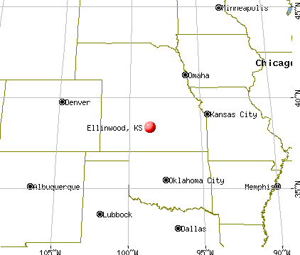 Ellinwood, Kansas map