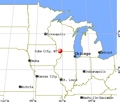Cuba City, Wisconsin map