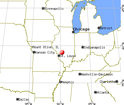 Mount Olive, Illinois map