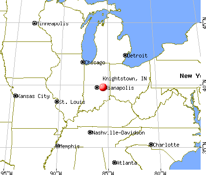 Knightstown, Indiana map