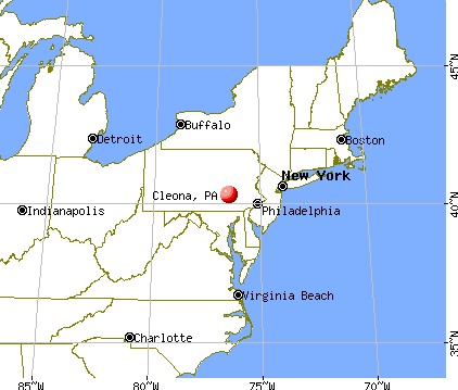 Cleona, Pennsylvania map