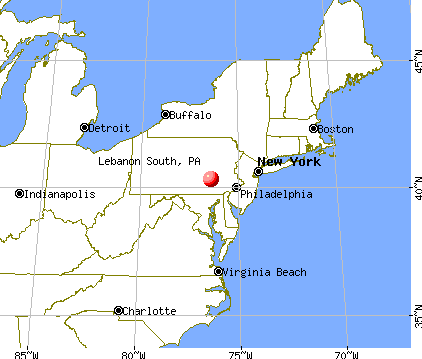 Lebanon South, Pennsylvania map