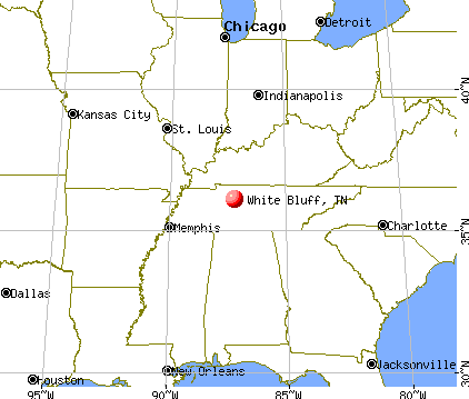 White Bluff, Tennessee map