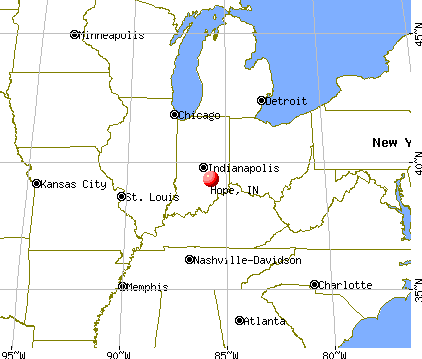 Hope, Indiana map