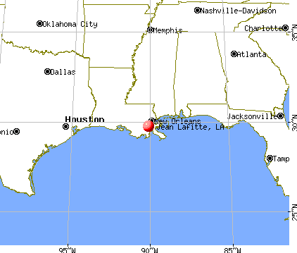 Jean Lafitte, Louisiana map