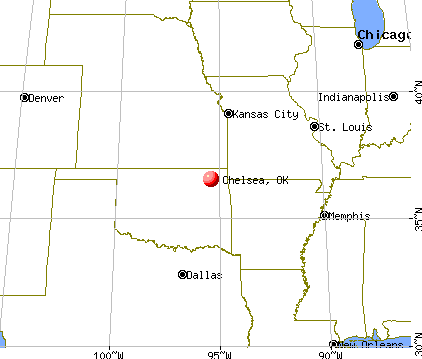 Chelsea, Oklahoma map