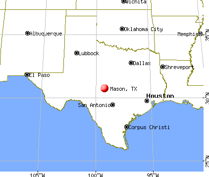 Mason, Texas map