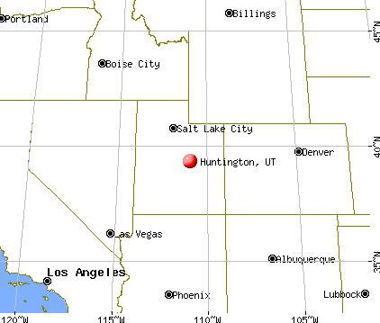 Huntington, Utah map