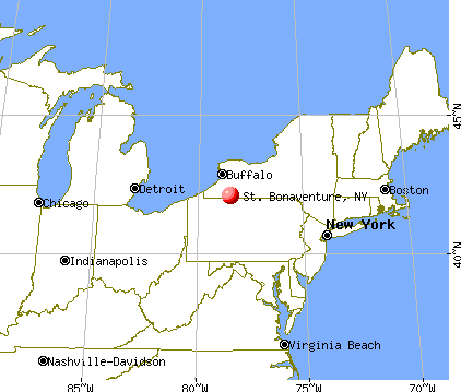 St. Bonaventure, New York map