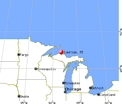 Laurium, Michigan map