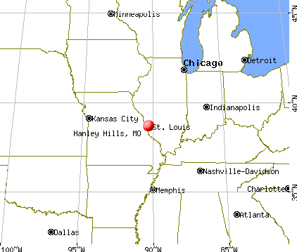 Hanley Hills, Missouri map