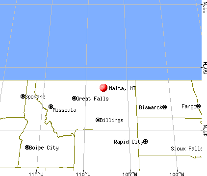 Malta, Montana map